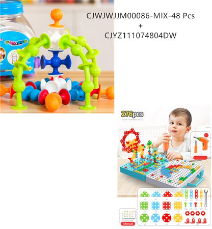 Educational Toy DIY Puzzle Tower Soft Building Blocks