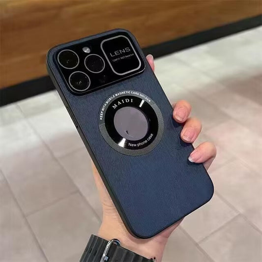 Funda magnética para teléfono con ventana grande