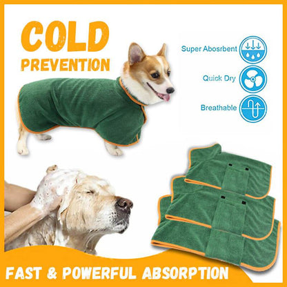 Absorbent Pet Bathrobe With Waist-wrapped Microfiber - Here2Save