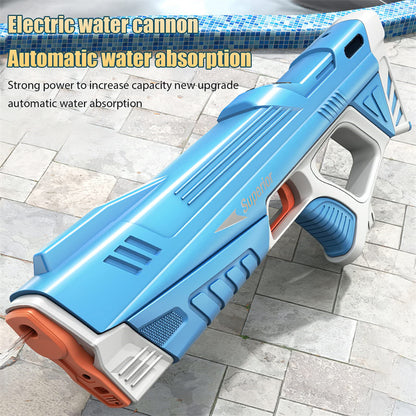 Pistola de agua eléctrica automática para verano, juguete de inducción que absorbe agua, pistola de agua de ráfaga de alta tecnología, juguetes para luchar contra el agua en la playa y al aire libre