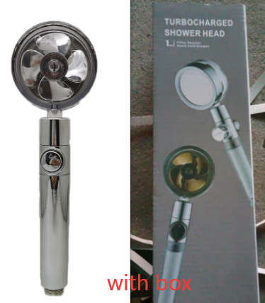 Shower Head Water Saving Flow 360 Degrees Rotating With Small Fan ABS Rain High Pressure Spray Nozzle Bathroom Accessories - Here2Save