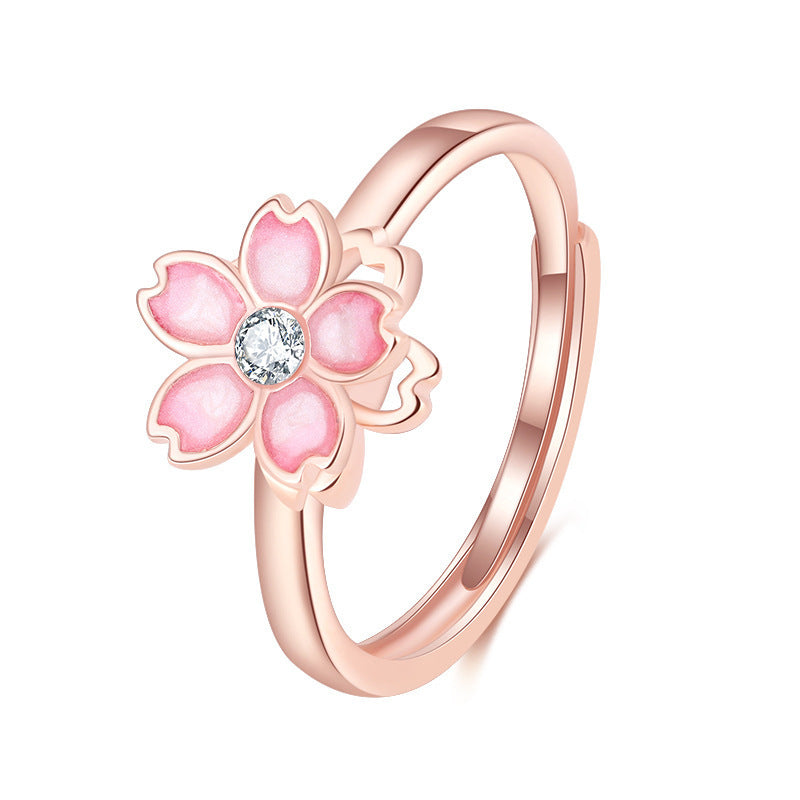 Cherry Blossom Rotatable Ring Ins Sweet Rings