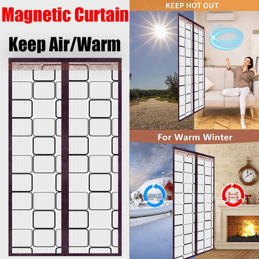 Warm Air Conditioner Door Curtain Transparent Magnetic Winter Gadgets