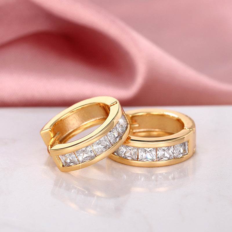 Temperament Wild Fashion Men And Women Square Simple Earrings - Here2Save
