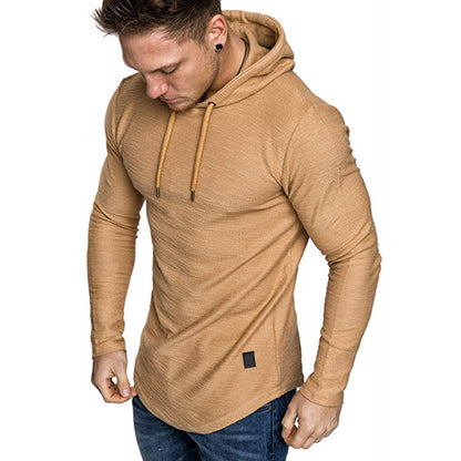 Sudadera con capucha para hombre Sudadera casual de manga larga Tops delgados Camiseta de gimnasio