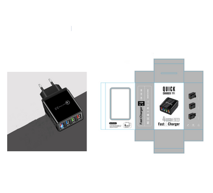 USB Charger Quick Charge 3.0 4 Phone Adapter For Tablet Portable Wall Mobile Charger Fast Charger - Here2Save