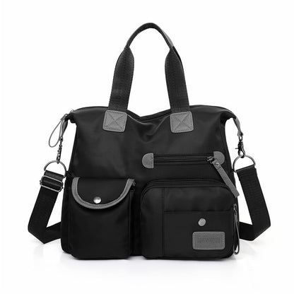 Bolso de hombro multibolsillo de gran capacidad para mujer, bolsos impermeables de nailon, bandoleras cruzadas informales para ir al trabajo