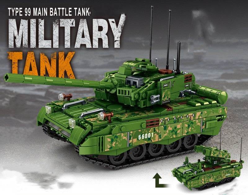 Tank Military Building Blocks WWII Eating Chicken Children Assembling Building Blocks - Here2Save