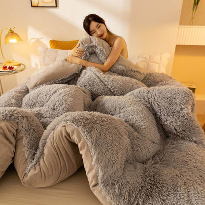 Super Soft Long Fleece Mink Crystal Velvet Thickened Warm Winter Quilt - Here2Save