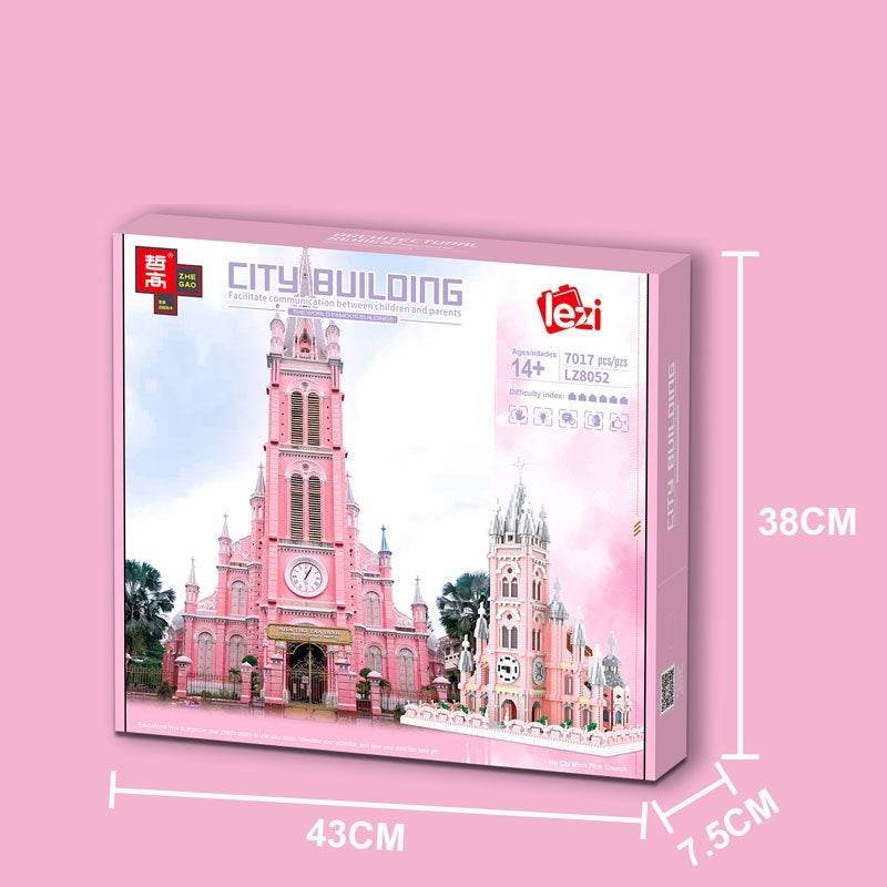 Red Church Model Decompression Building Blocks Educational Toys - Here2Save