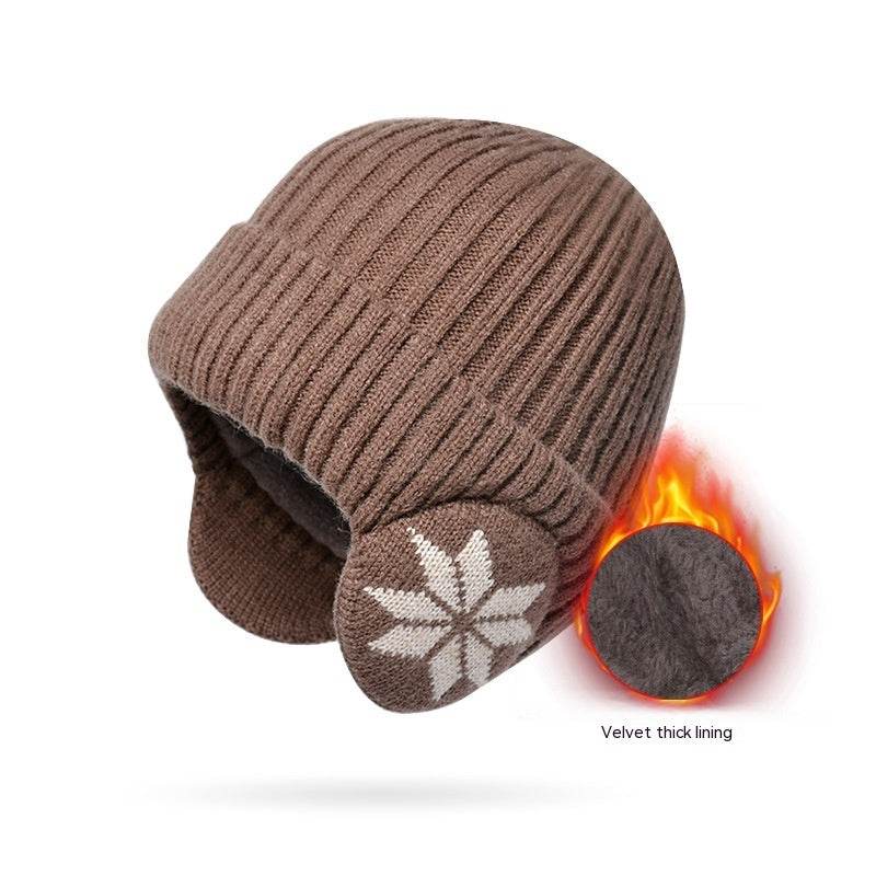 Thermal Knitting Woolen Cap Men's Fleece-lined Thickened Winter Trending Products - Here2Save