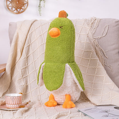 Cartoon Fruit Banana Avocado Big White Goose Doll Toy