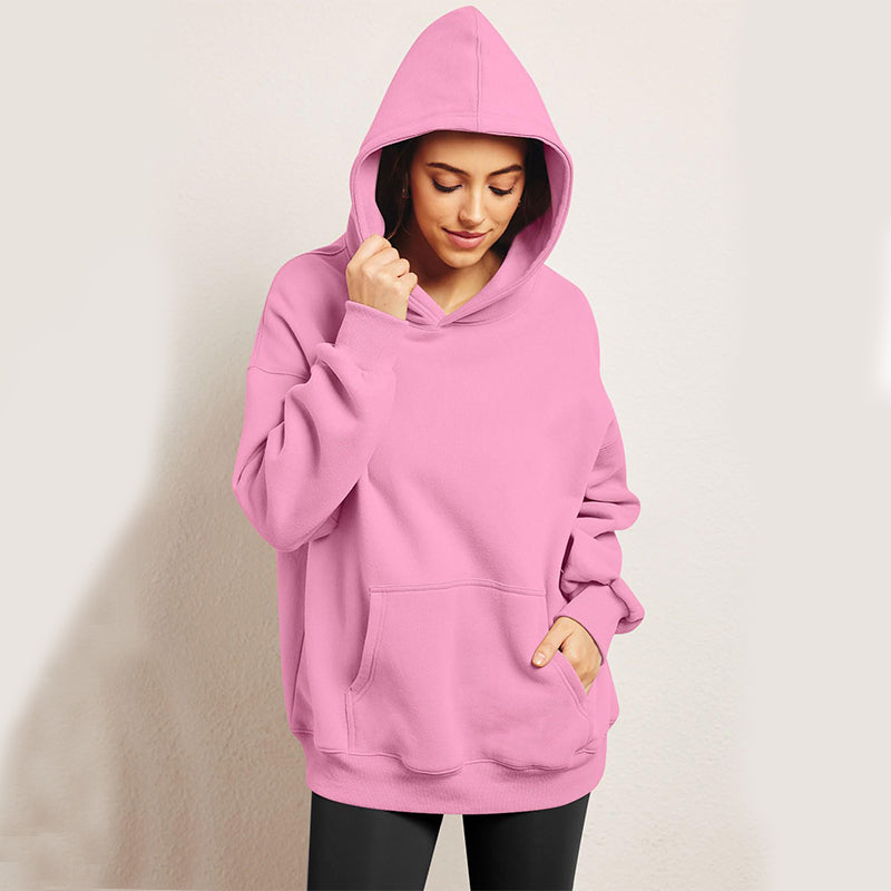 Sudaderas con capucha de gran tamaño para mujer, sudaderas sueltas de lana con bolsillo, sudaderas con capucha de manga larga, suéteres, trajes de invierno y otoño, ropa deportiva