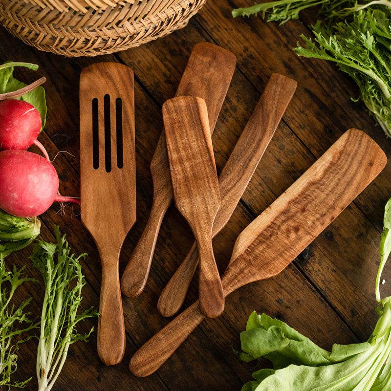 Teak Cooking Spatula Wood Spatula Salad Spatula - Here2Save