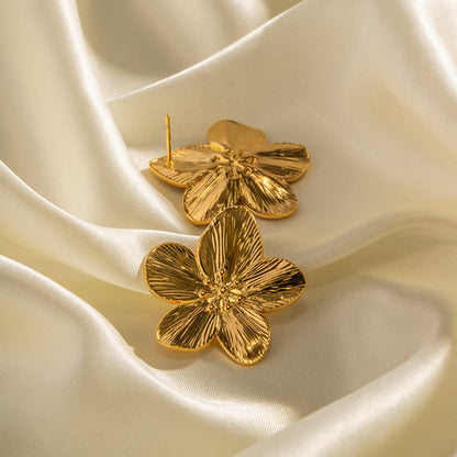 Allysa Flower Gold Earrings