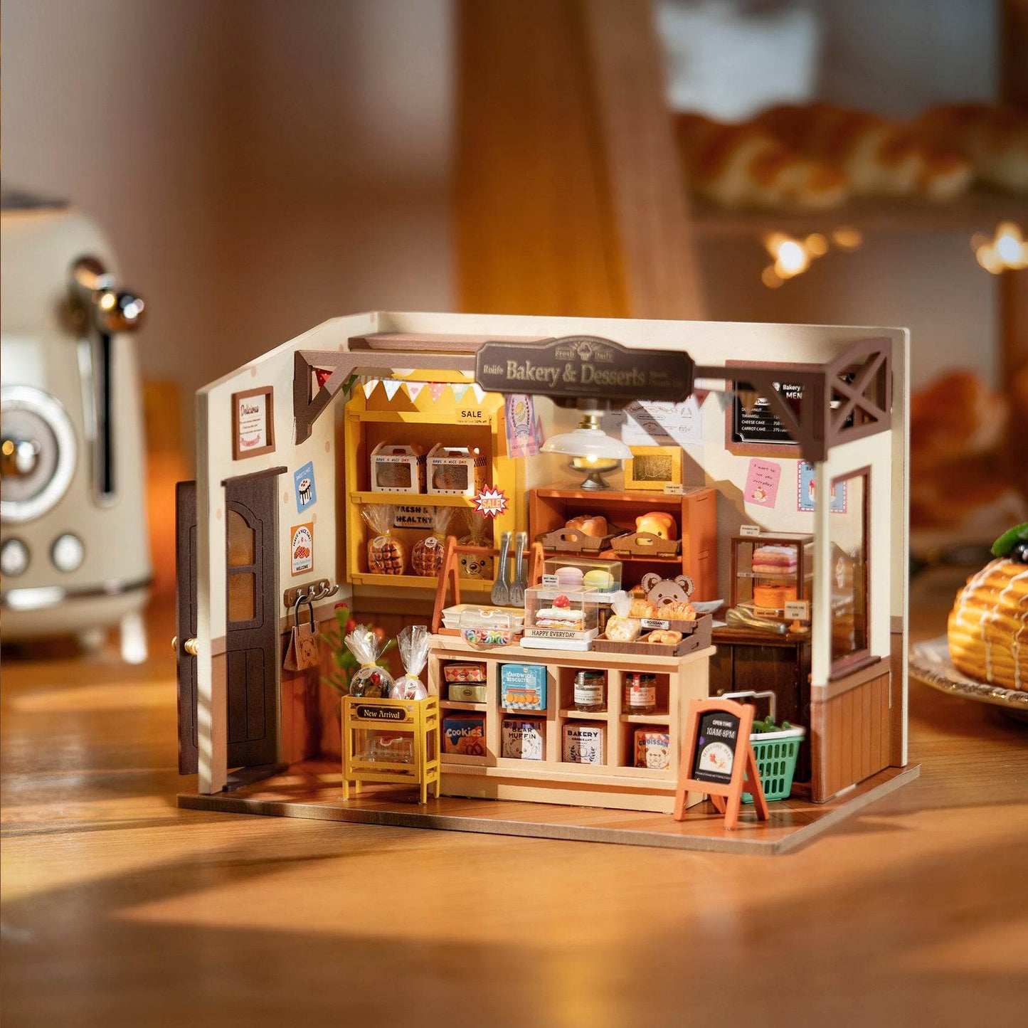 Rolife Becka's Baking House DIY Miniature House For Kids 3D Wooden Toys DG161 - Here2Save