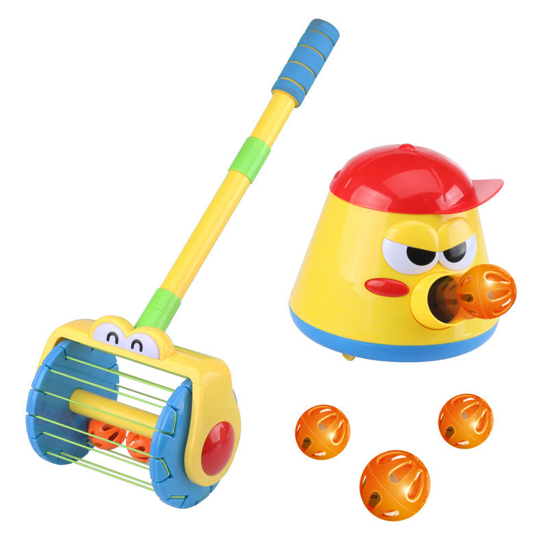 Toy gun pot launcher vacuum cleaner combination set