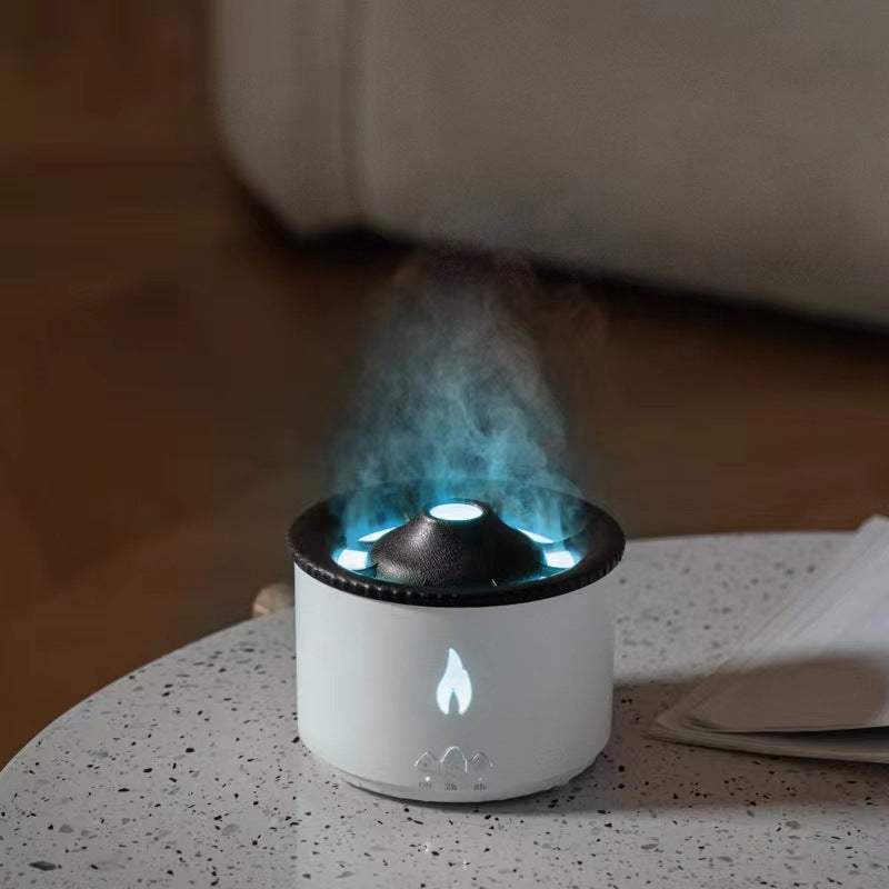 New Creative Ultrasonic Essential Oil Humidifier Volcano Aromatherapy Machine Spray Jellyfish Air Flame Humidifier Diffuser - Here2Save