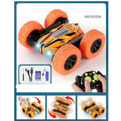 Double-sided Tumbling Stunt Dump Truck Charging Version Remote Control Toy