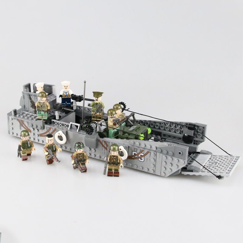 LCM3 landing craft military model building blocks