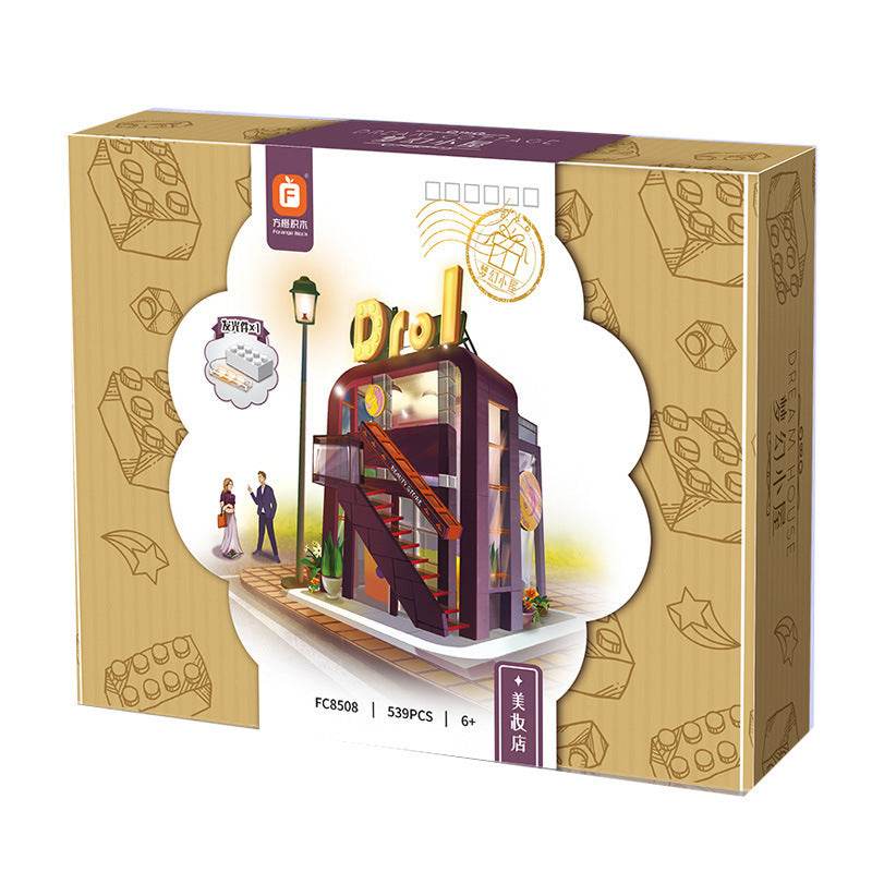 Street View Building Florist Coffee Shop Granular Pieced Blocks Toys - Here2Save