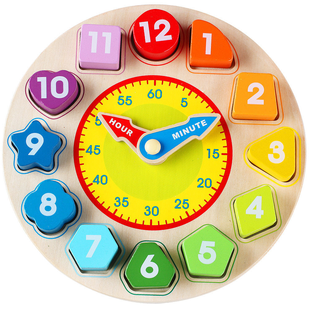 Wooden digital clock beaded