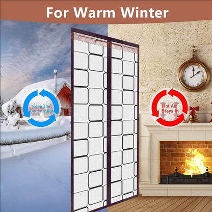 Warm Air Conditioner Door Curtain Transparent Magnetic Winter Gadgets - Here2Save