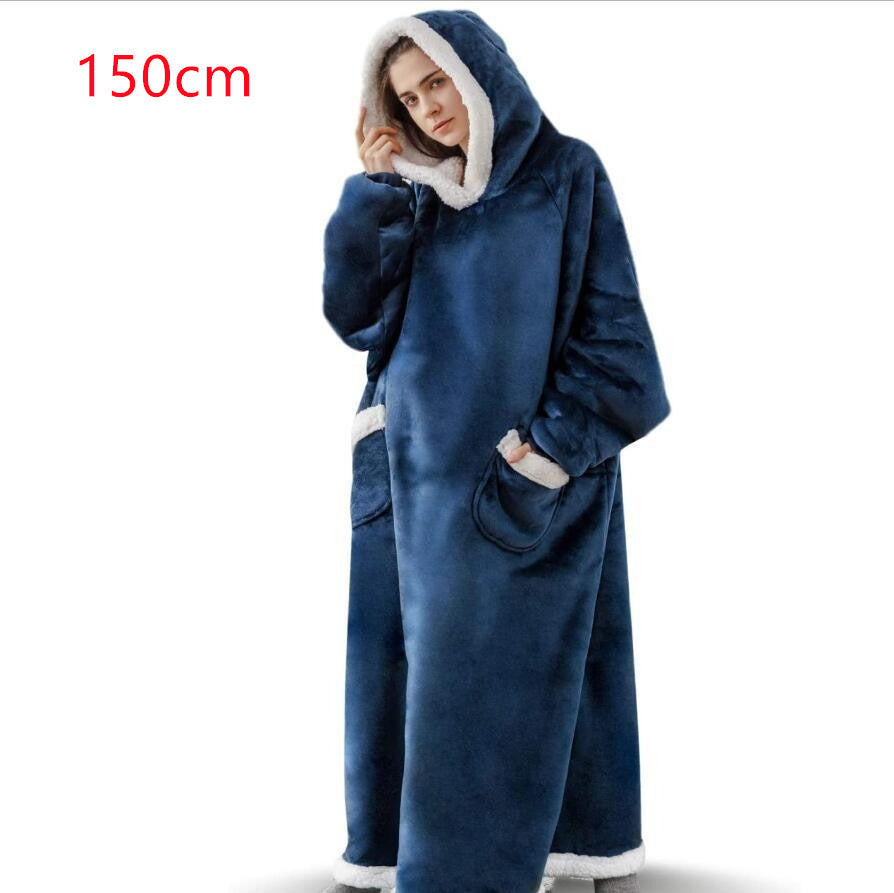 Winter TV Hoodie Blanket Winter Warm Home Clothes Women Men Oversized Pullover With Pockets - Here2Save