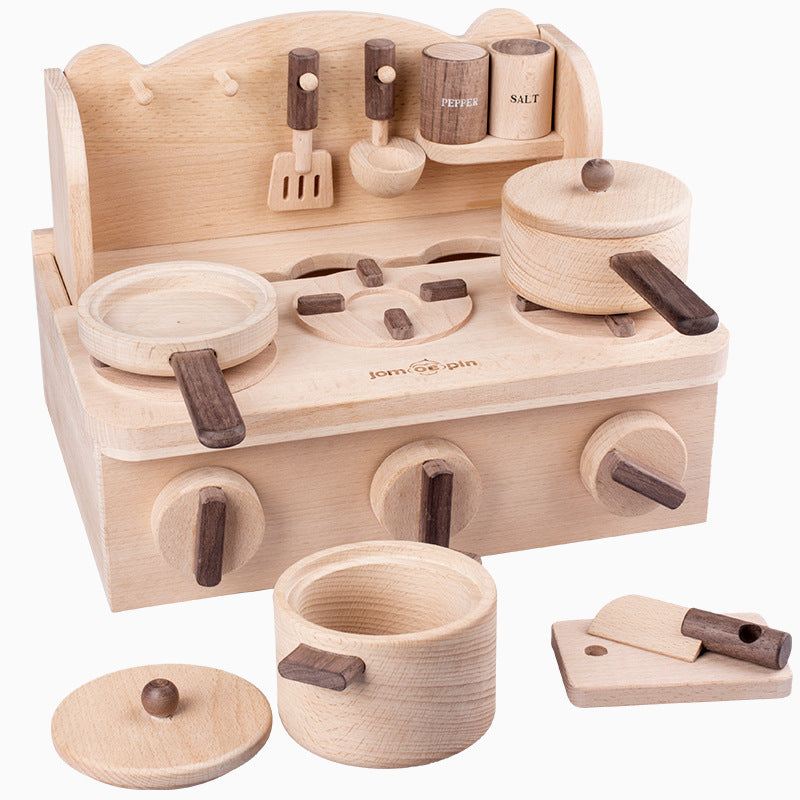 Wooden Mini Kitchen Stove Top Toy