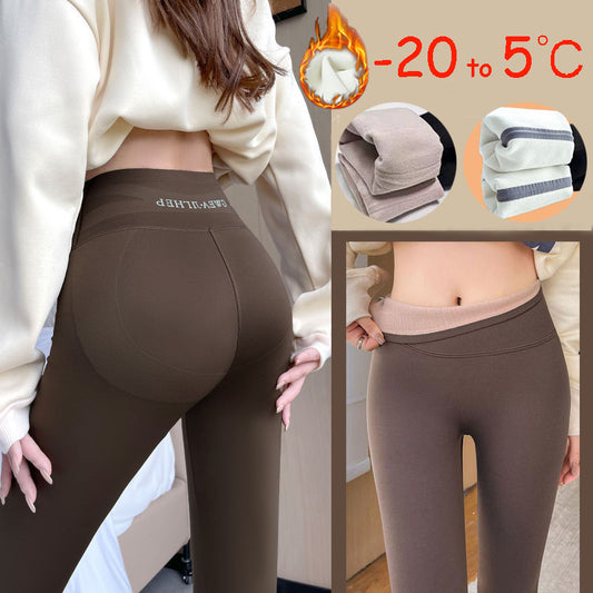 Leggings gruesos de lana para mujer, pantalones de tiburón de invierno de 20 a 5, cintura alta, ajustados, ajustados, con Control de barriga, pantalones de Yoga adelgazantes