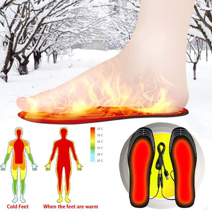 USB Heated Shoes Insoles Can Be Cut Winter Warm Heating Insoles Pad Feet For Boots Sneaker Shoes