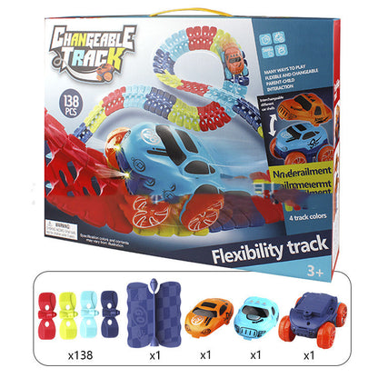 Variety Of Flexible Assembling Electric Light Rail Toy Car