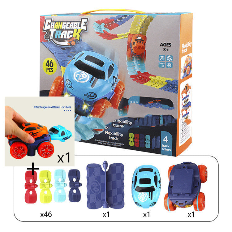 Variety Of Flexible Assembling Electric Light Rail Toy Car