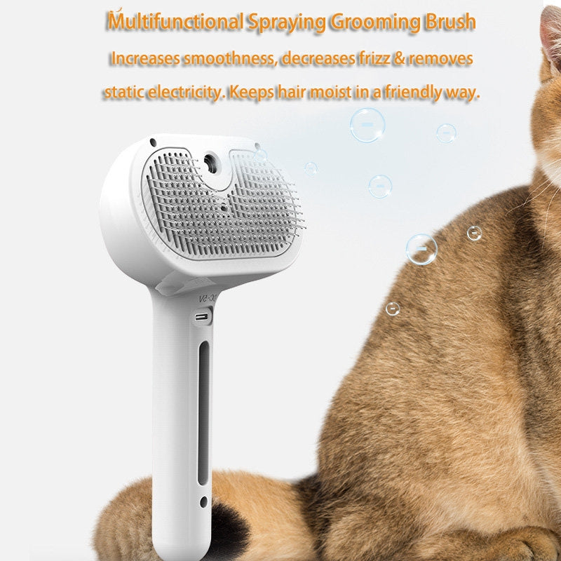 Pet Comb Self Cleaning Pets Hair Remover Brush For Dogs Grooming Tools Dematting Comb Built-in Mist Humidifier Pet Products - Here2Save