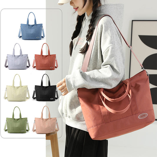 Bolso de mano de gran capacidad Nuevo Bolso de Hombro Casual estilo coreano bolsos de Color sólido de moda para mujer