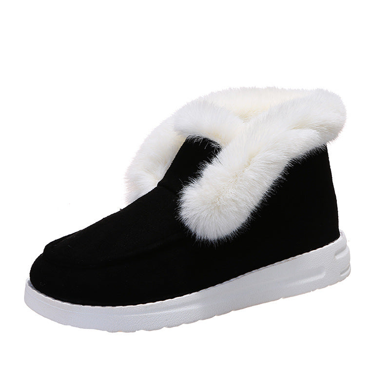 Snow Boots Warm Winter Shoes Plush Fur Ankle Boots Women - Here2Save