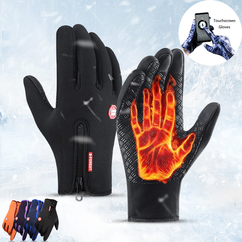 Winter Gloves Touch Screen Riding Motorcycle Sliding Waterproof Sports Gloves With Fleece - Here2Save