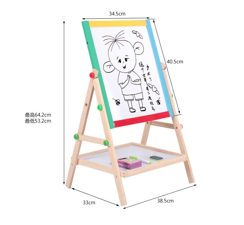 Children's Double-sided Drawing Black&White 360 Rotating Board