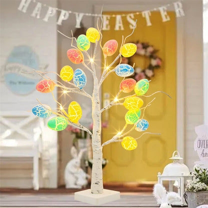 Easter Decoration 60cm Birch Tree Home Easter Egg LED Light Gift Spring Party Tabletop Ornaments Light Easter Party Kids Gifts - Here2Save