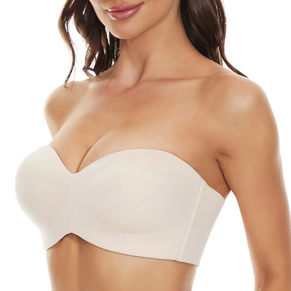 Underwear Seamless Invisible Bra Removable Push Up Thin With Steel Ring - Here2Save