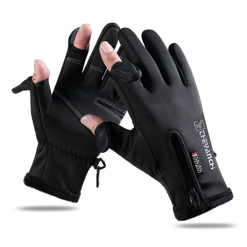 Opened-Finger Gloves Touchscreen Unisex Waterproof Windproof Warm Winter Gloves For Cycling Fishing Skiing - Here2Save