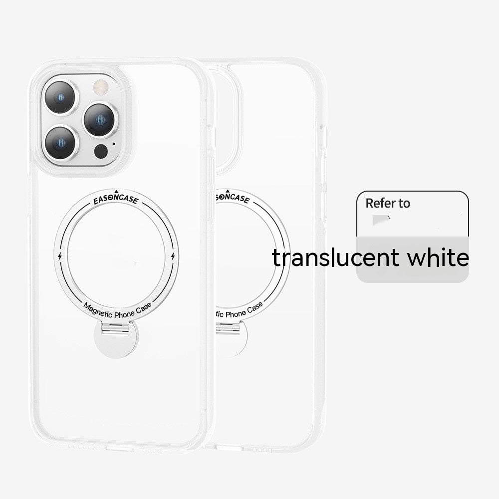 Rotating Invisible Magnetic Bracket Applicable Pivot Frosted Phone Case