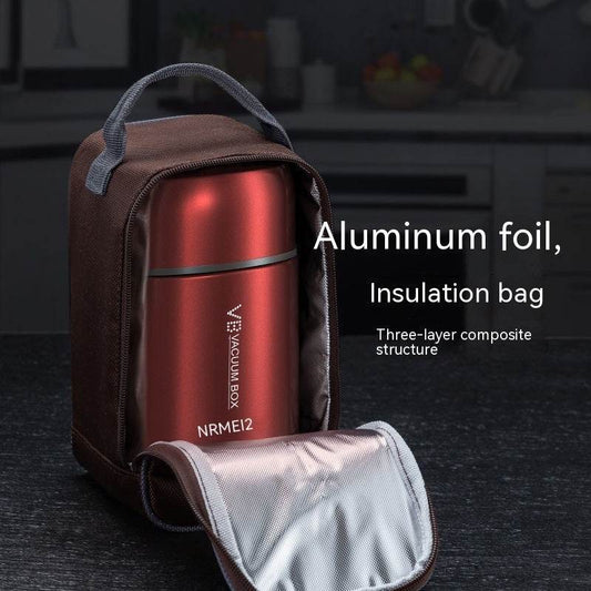 Stainless Steel Extra Long Insulation Lunch Box Bucket Simple - Here2Save