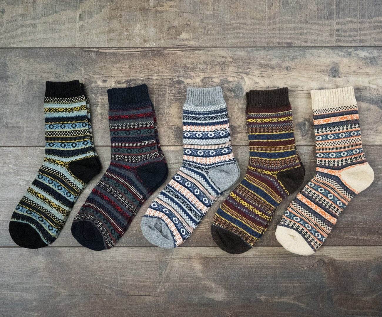 Winter Thick Warm Stripe Wool Socks Casual Sock Business Socks - Here2Save