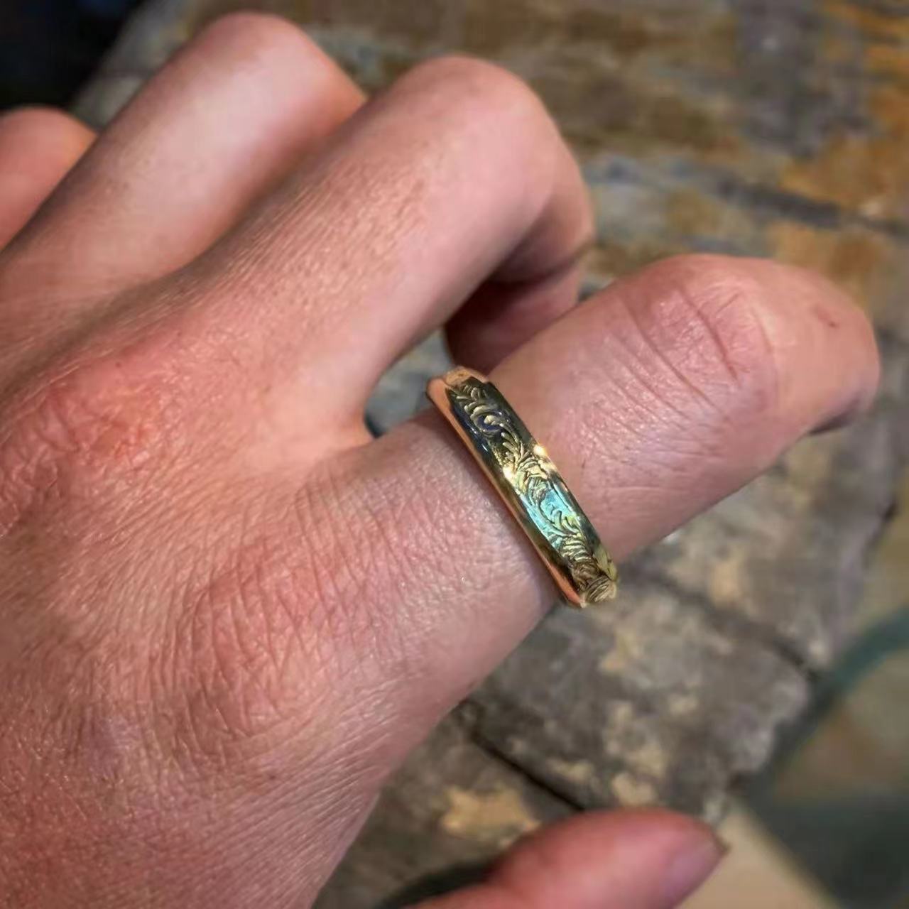 Anillos Arabescos De Moda Para Hombres Y Mujeres De Compromiso