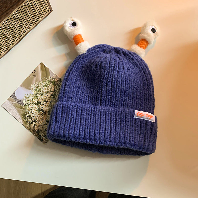 Funny Frog Knitted Beanie For Women