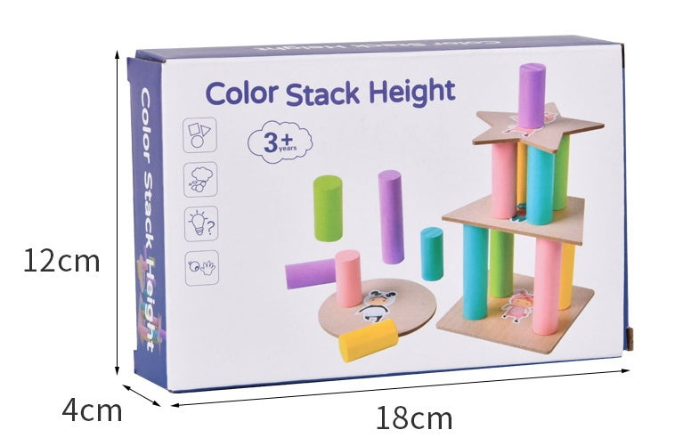 Balanced Stacked High Tower Of Pisa Blocks