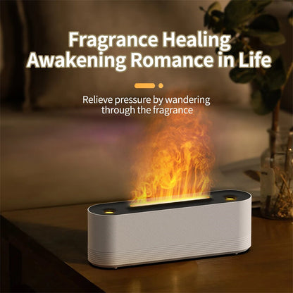 Flame Air Humidifier Ultrasonic 7 Colors Aroma Diffuser LED Cool Mist Maker Fogger Essential Oil Room Fragrance Office Home Decor - Here2Save