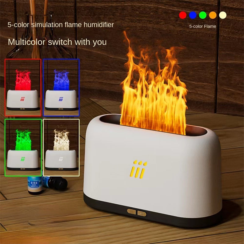 Flame Aroma Diffuser Air Humidifier Ultrasonic Cool Mist Maker Fogger Led Essential Oil Flame Lamp Difusor - Here2Save