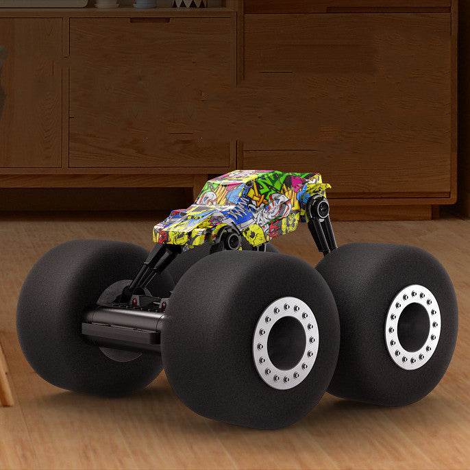 Remote Control Stunt Truck Sponge Tire Kids Room Off Road Vehicle Toy - Here2Save